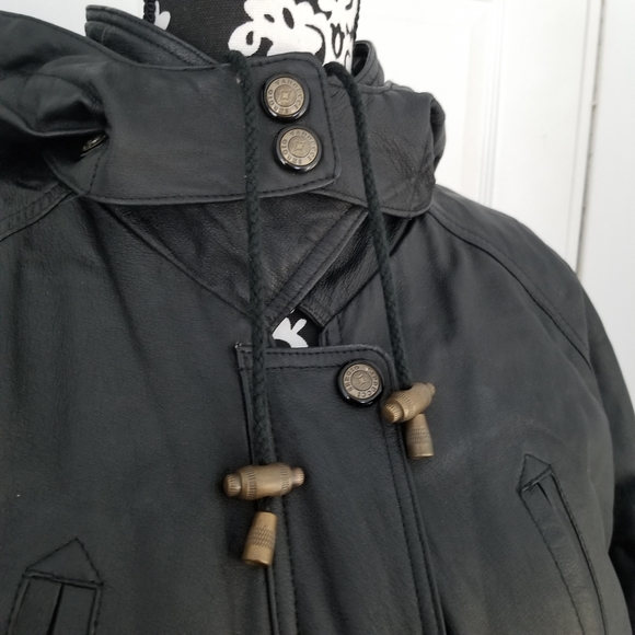Genuine Leather Thick Winter Coat - Picture 5 of 11